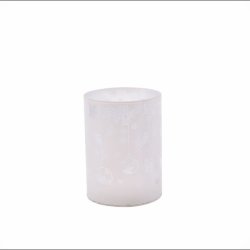 Hurricane med motiv og LED lys m/timer 6H i rd og hvid